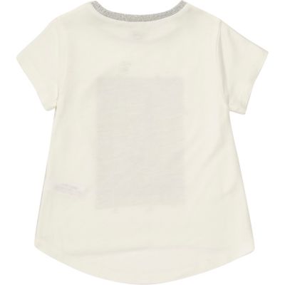 Mini girls white confetti print T-shirt